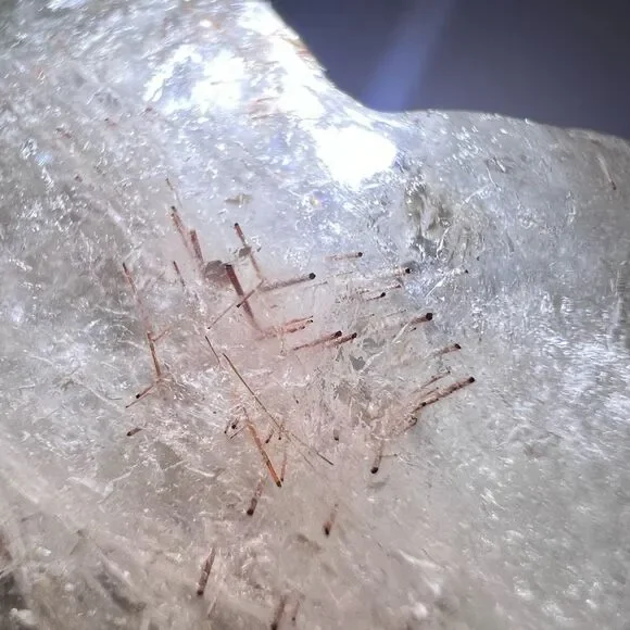 Golden Rutilated Threads and Garden Quartz Heart Carving (1)‎ - Picture 11 of 16